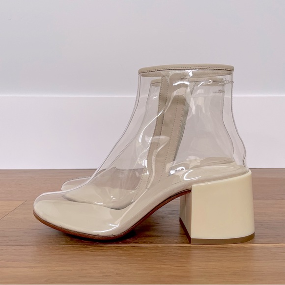 MM6 Maison Margiela SSENSE Exclusive Transparent PVC Flare Heel Boots, IT39 - Picture 3 of 13